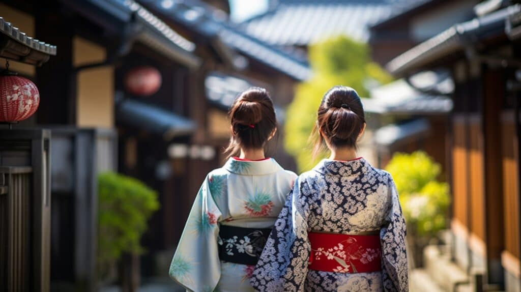 着物姿の女性二人
